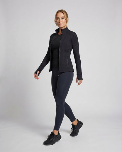 Damen Yoga-Jacke Funktionsjacke Daumenlöcher - Eveloria