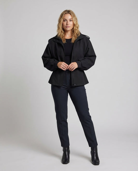 Damen Taillierte Übergangsjacke mit schmalem Gürtel - Eveloria