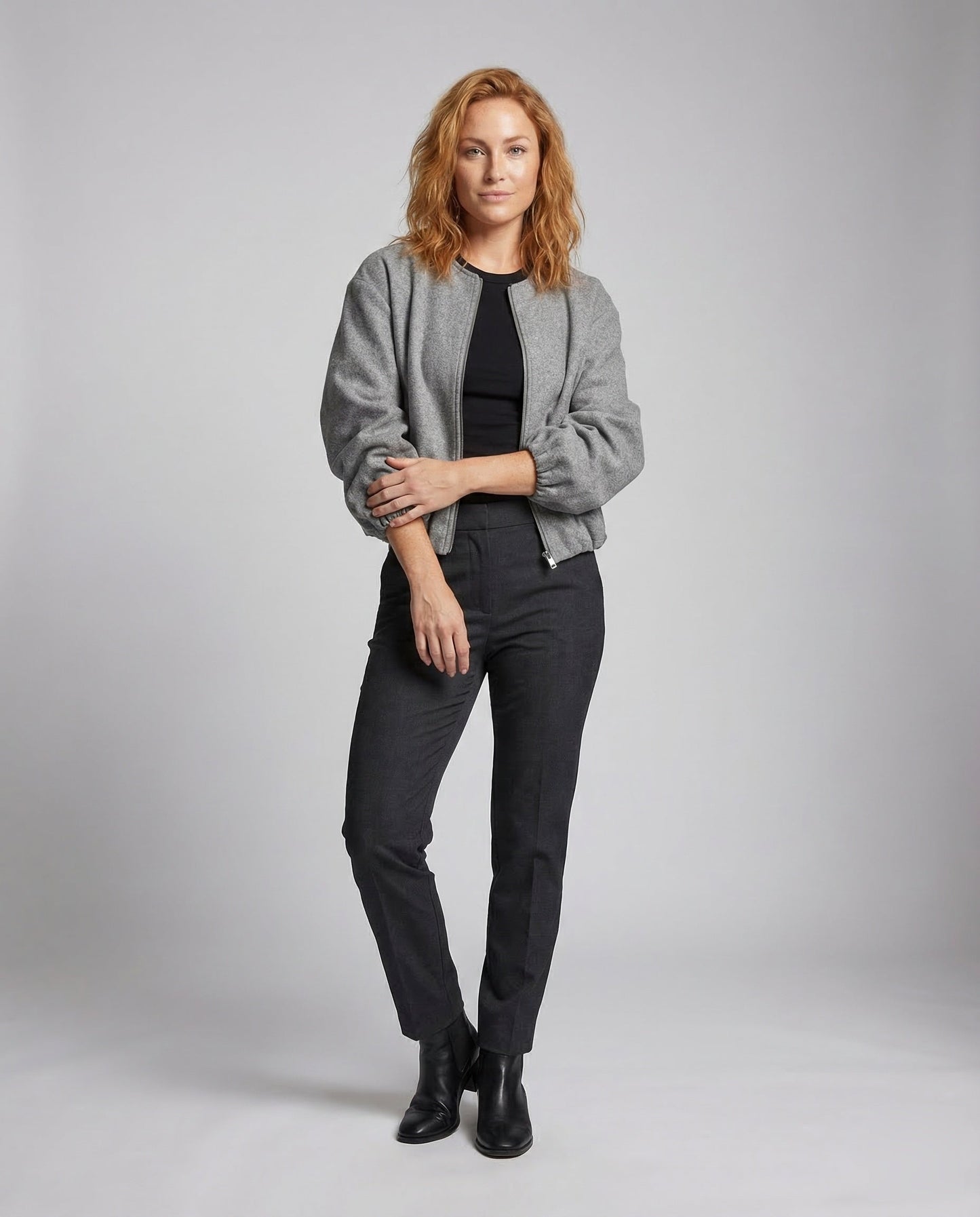 Damen Blousonjacke Kurz Ballonärmel - Eveloria