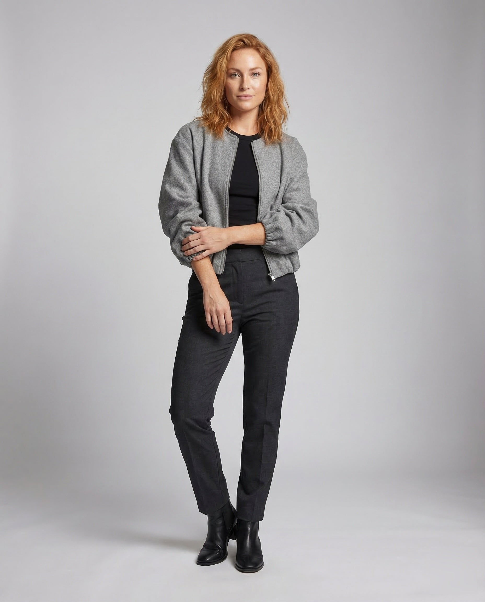 Damen Blousonjacke Kurz Ballonärmel - Eveloria