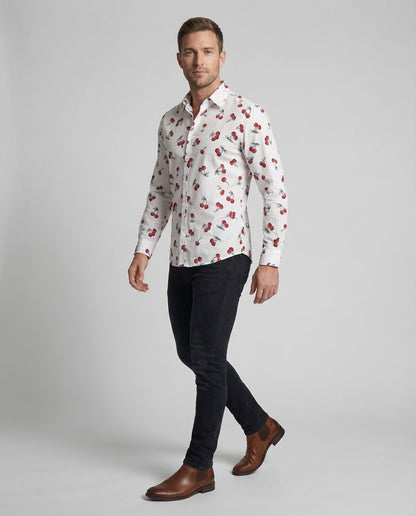 Herren Paisley Hemd Baumwolle Kentkragen - Eveloria