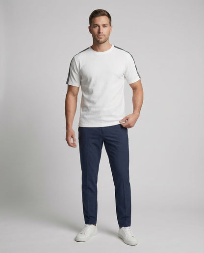 Herren Oversize T-Shirt mit Schulterstreifen Schwarz - Eveloria