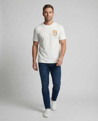 Unisex T-Shirt aus Single-Jersey mit Brustprint - Eveloria