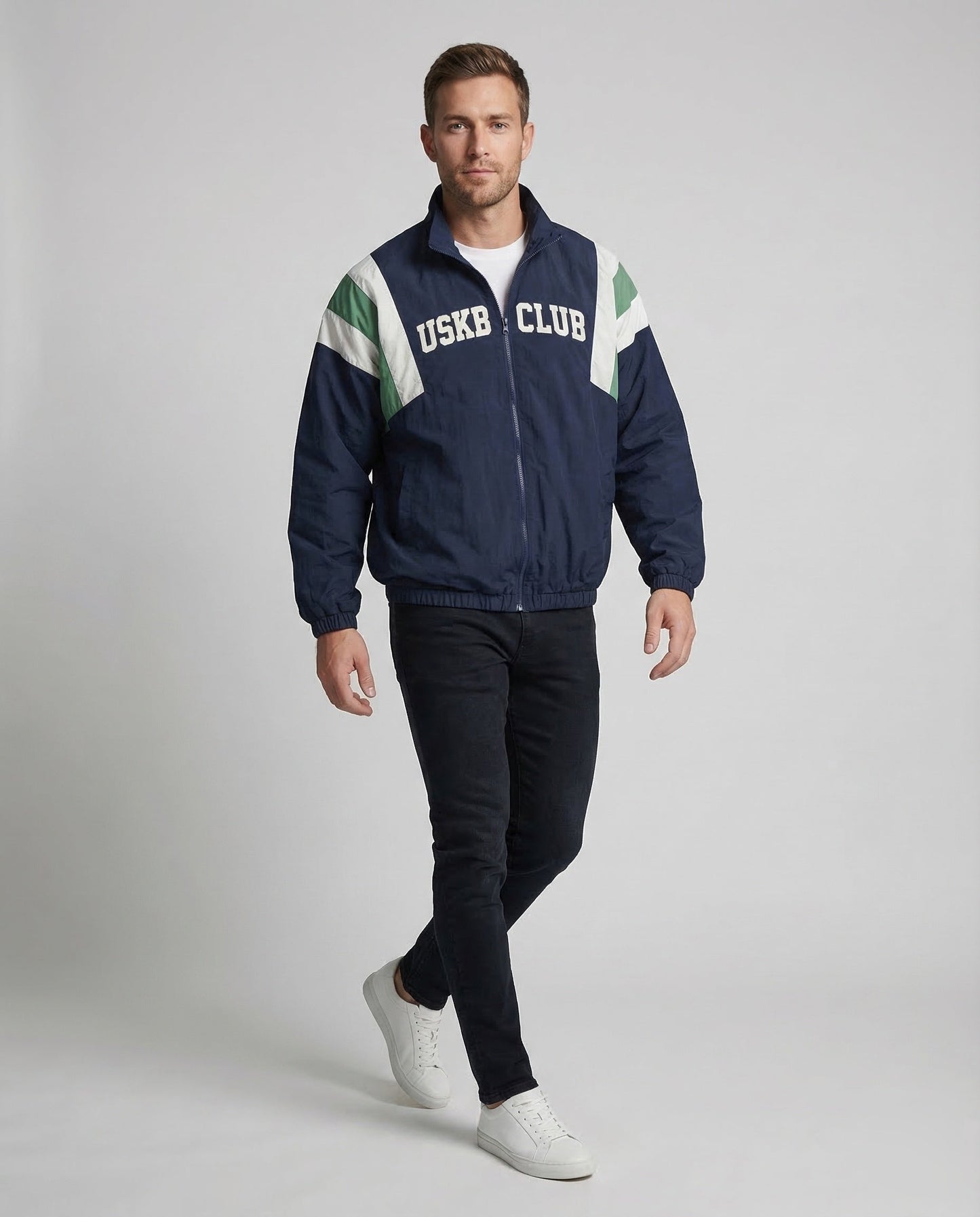 Unisex Retro Windbreaker Farbblock Jacke - Eveloria