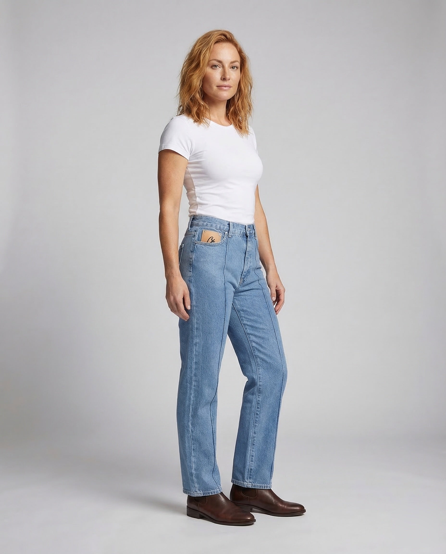 Unisex Relax Jeans Weite Kontrastnaht - Eveloria