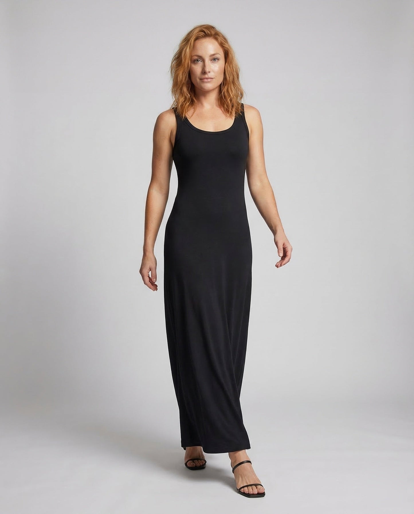 Damen Ärmelloses Maxikleid aus Jersey - Eveloria