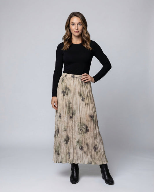 Damen Maxirock Aquarell-Print - Eveloria