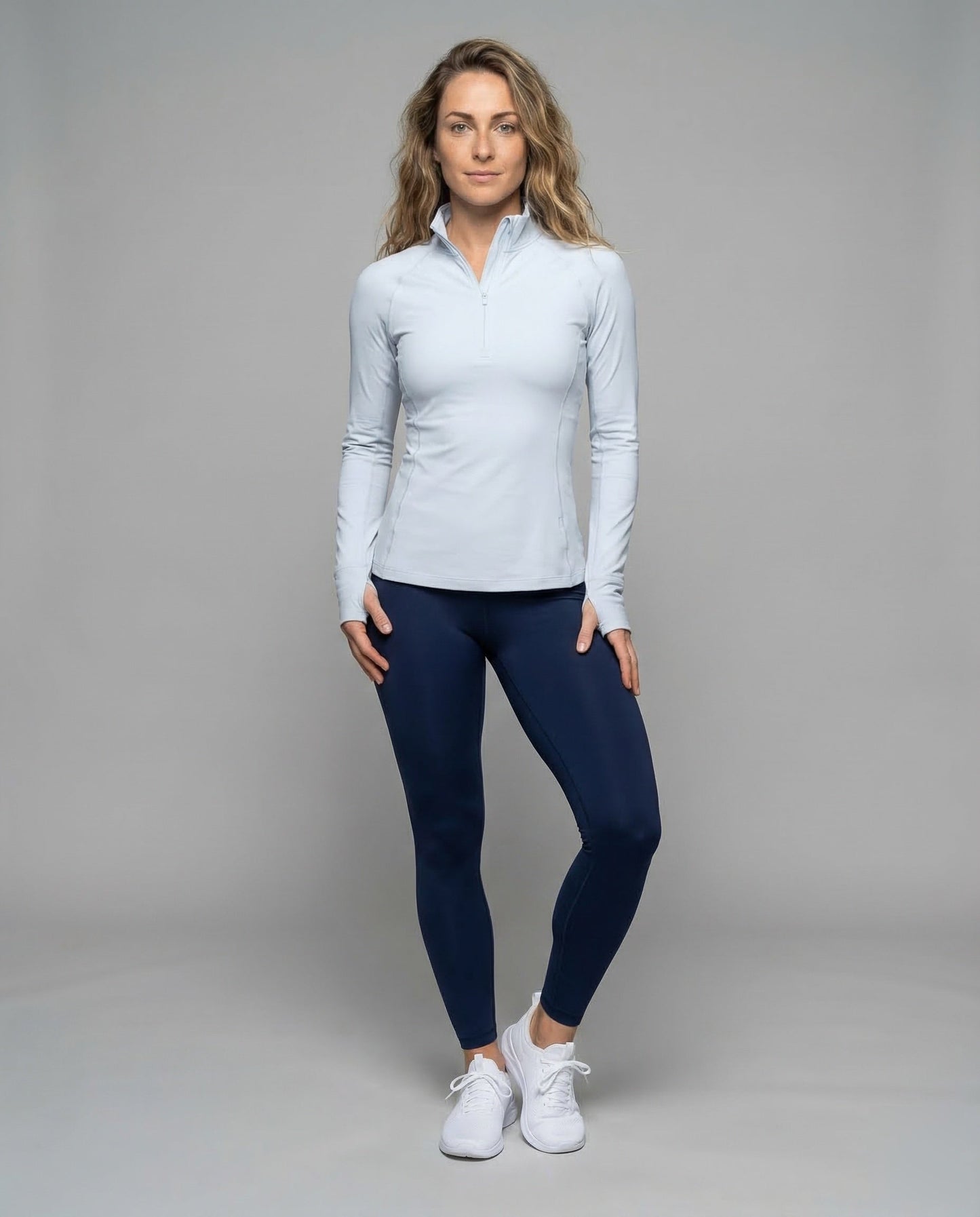 Damen Trainingsshirt Viertel-Reißverschluss - Eveloria