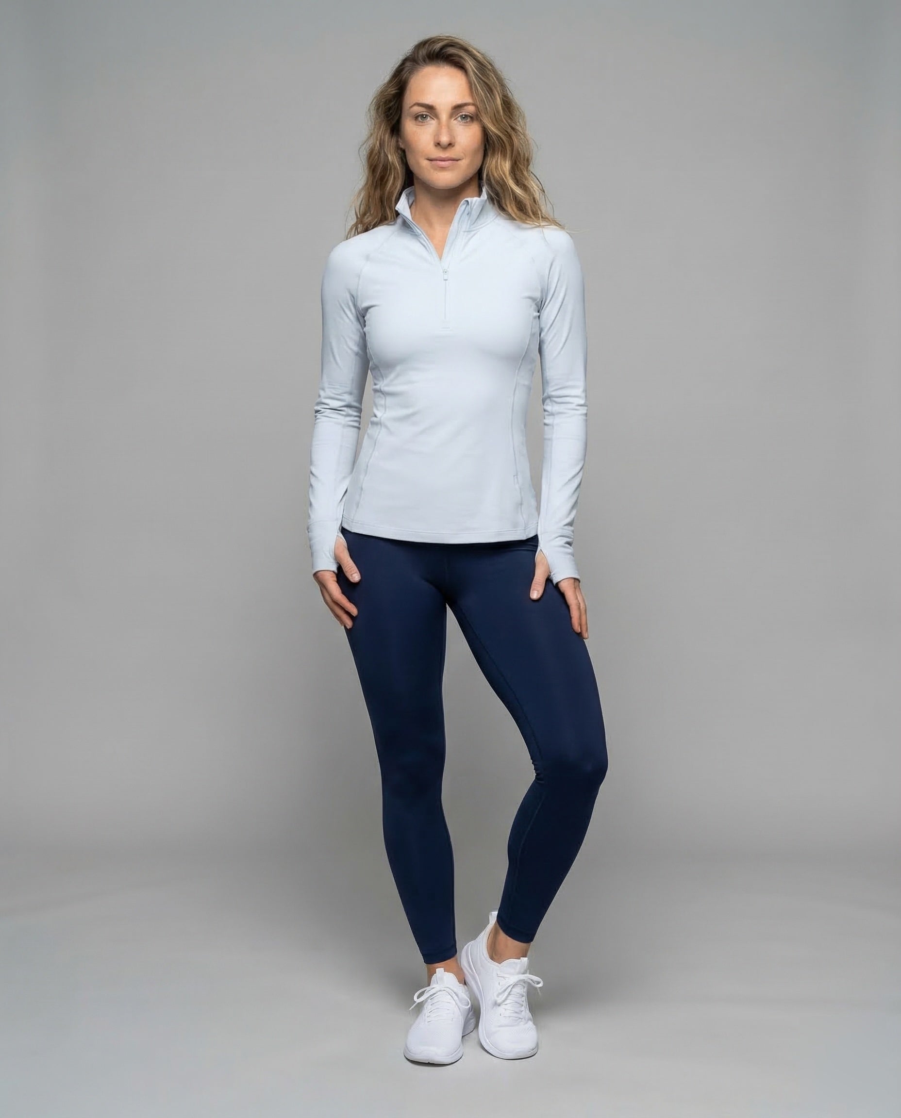 Damen Trainingsshirt Viertel-Reißverschluss - Eveloria