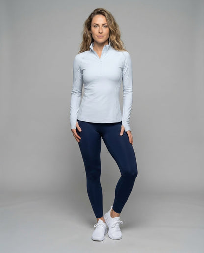 Damen Trainingsshirt Viertel-Reißverschluss - Eveloria