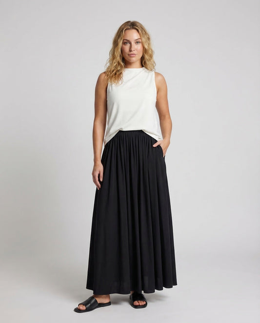 Damen Maxirock A-Linie Chiffon Fließend - Eveloria
