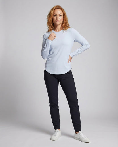 Damen Leichtes Longsleeve Rundhalsausschnitt - Eveloria