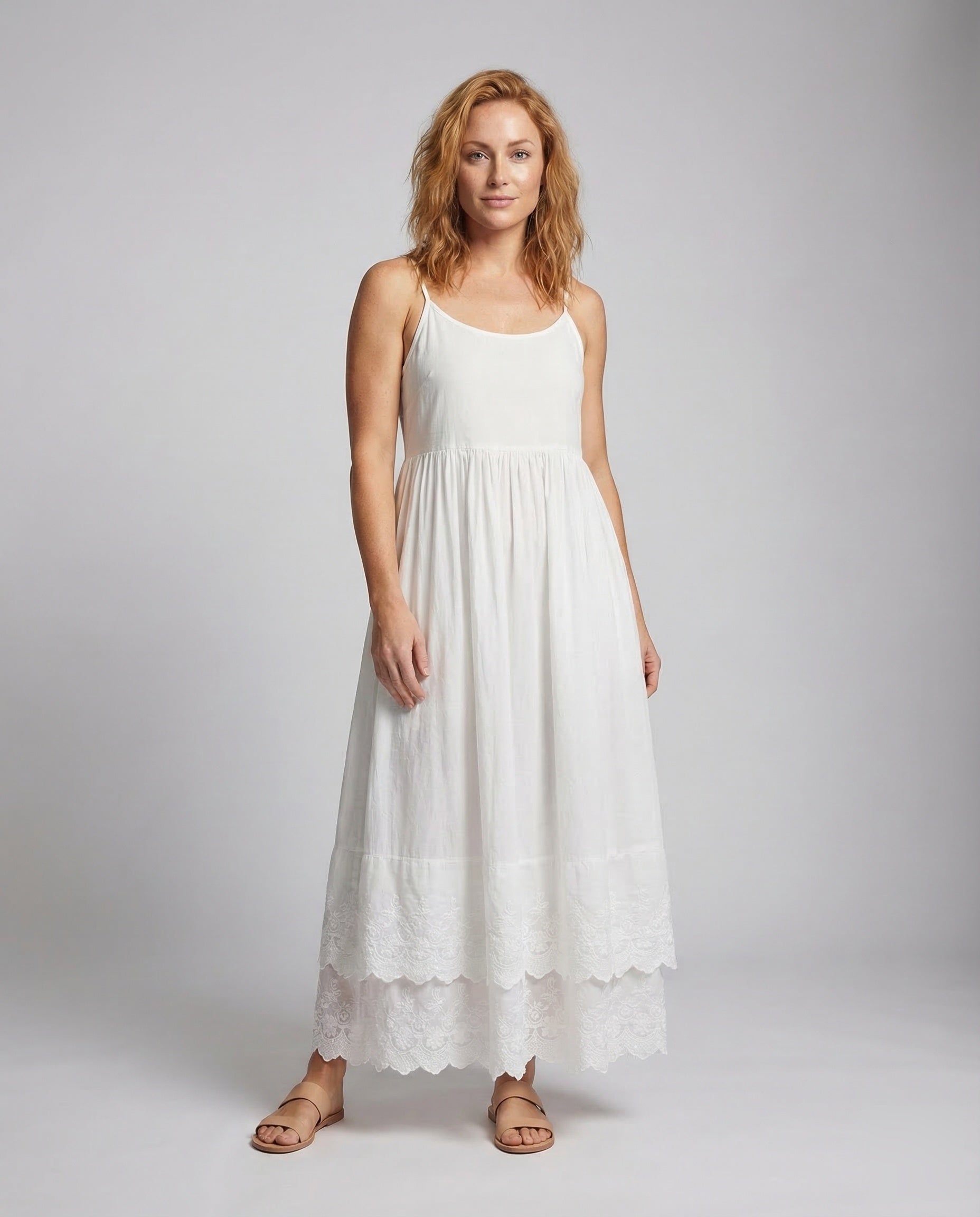 Damen Maxikleid Spaghettiträger Boho-Stil - Eveloria