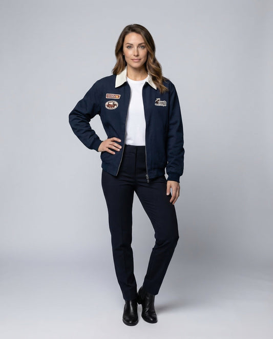 Damen College-Blouson Reißverschluss Aufnäher wird zu:
Damen Blouson - Eveloria