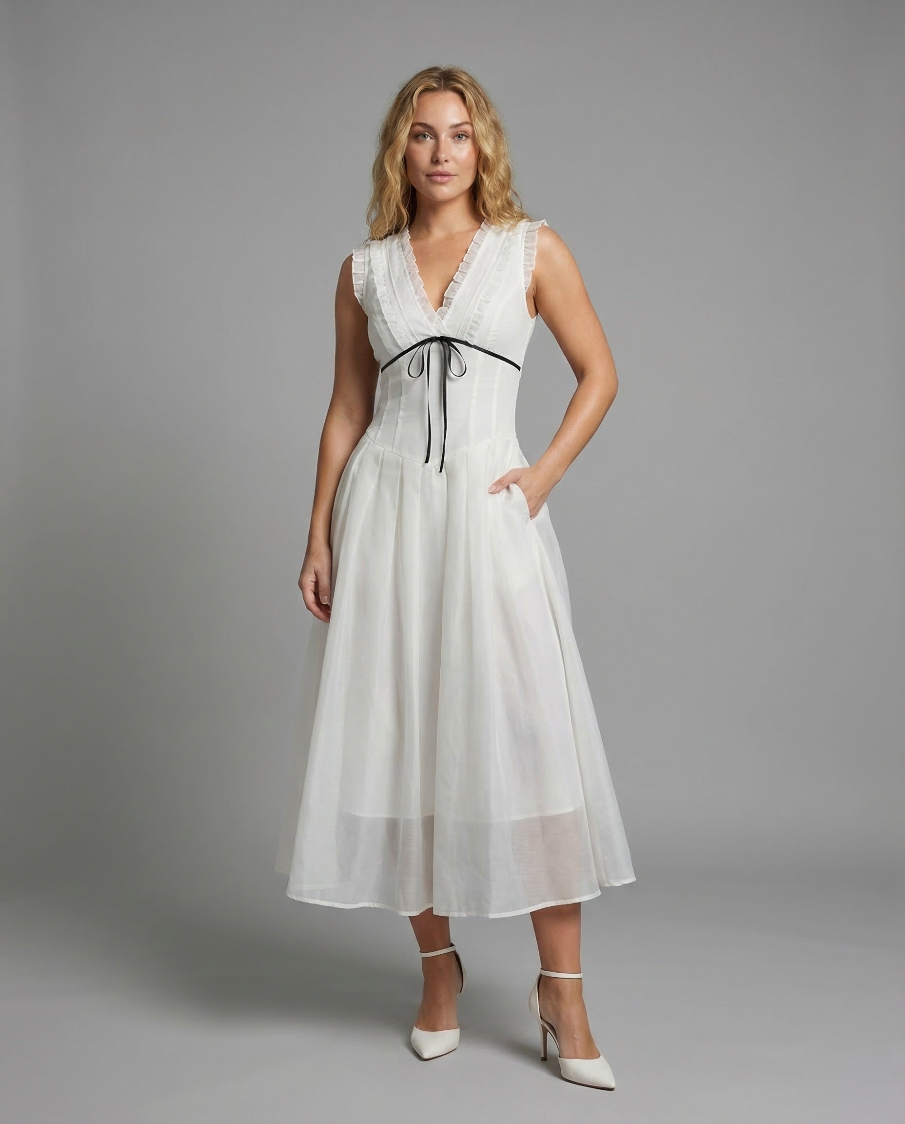 Damen Midikleid Tüllrock Retro-Stil - Eveloria
