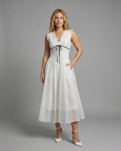 Damen Midikleid Tüllrock Retro-Stil - Eveloria