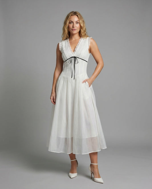 Damen Midikleid Tüllrock Retro-Stil - Eveloria