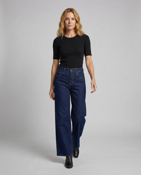 Damen Thermogeplüschte Jeans Weites Bein - Eveloria