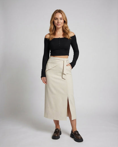Damen Culotte-Hose Weite Bundfalten - Eveloria