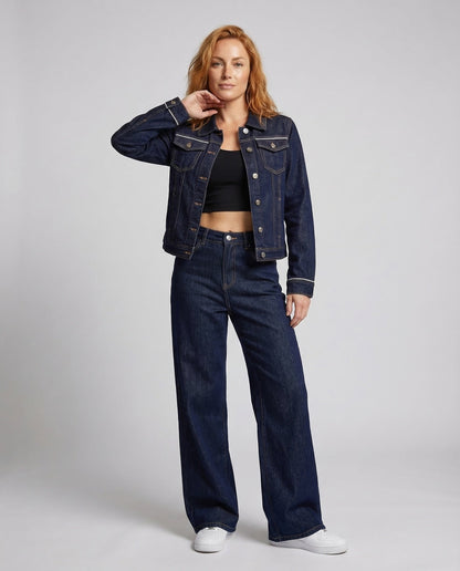 Damen Palazzohose Spitze Jeans-Set - Eveloria
