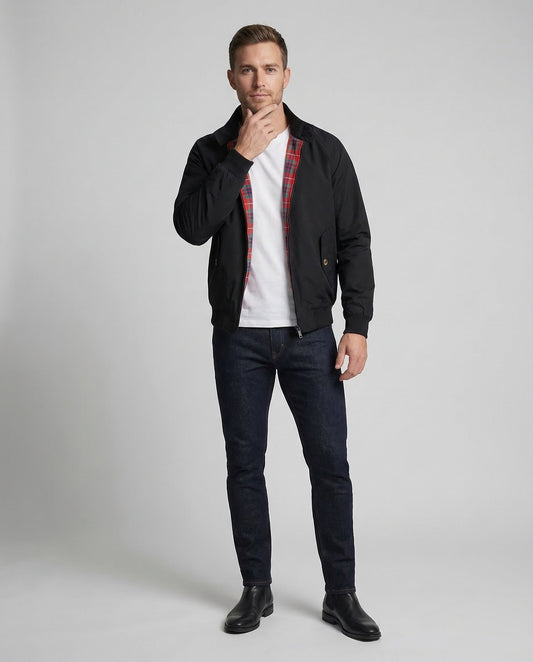 Herren Kurzjacke Kariertes Futter - Eveloria