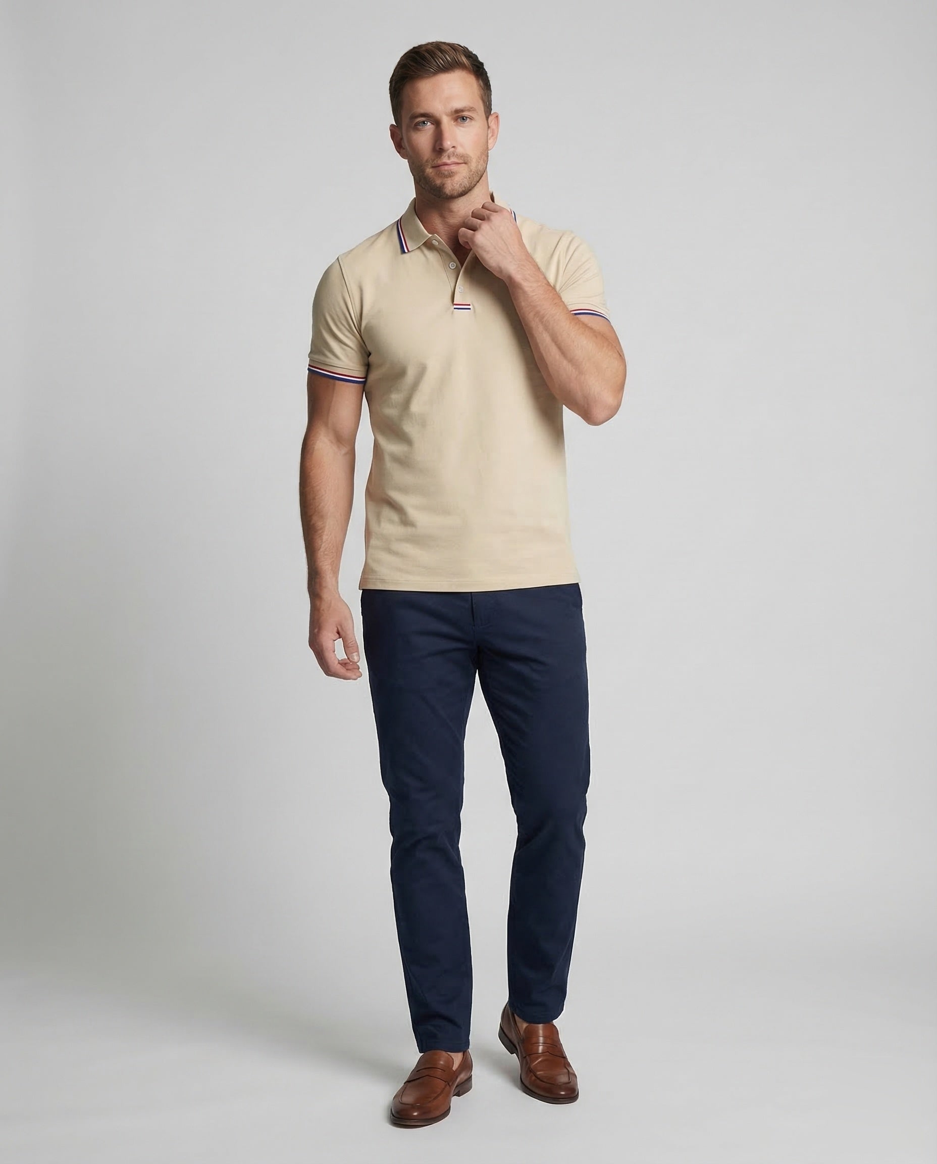 Herren Slim-Fit Polo aus Stretch-Material - Eveloria