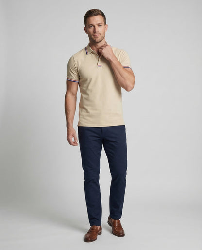 Herren Slim-Fit Polo aus Stretch-Material - Eveloria