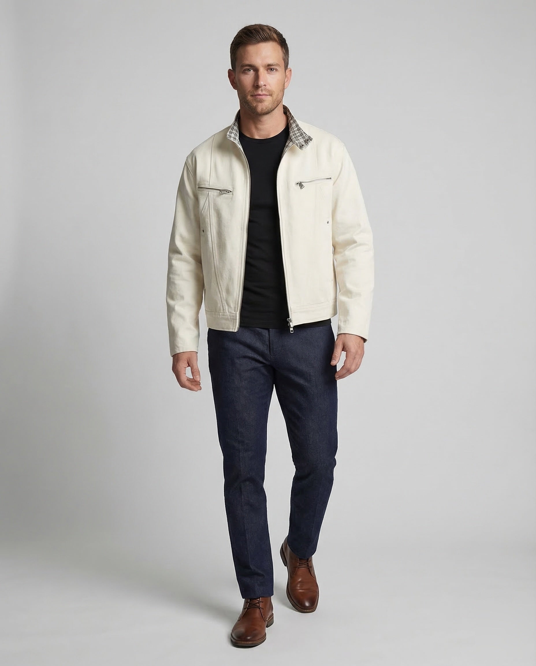 Herren Zipjacke Stehkragen Urban - Eveloria