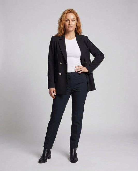 Damen Longblazer Schmal Revers - Eveloria