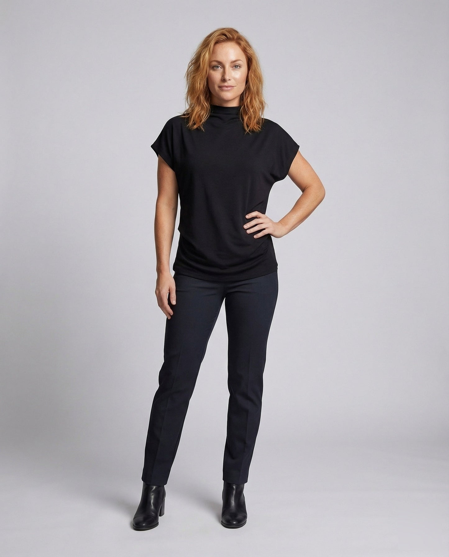 Damen Oversize Stehkragen Drapiert - Eveloria