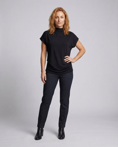 Damen Oversize Stehkragen Drapiert - Eveloria