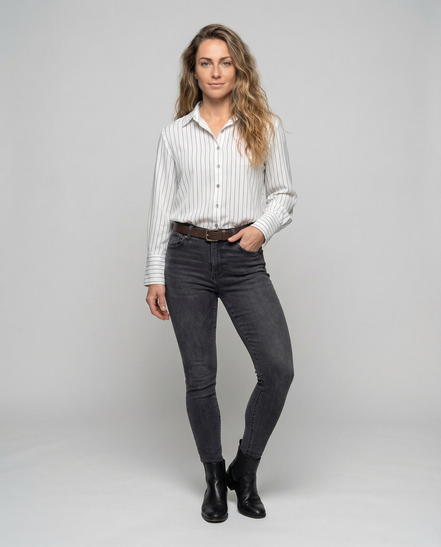 Damen Hemdbluse Ballonärmel Elegantes Design - Eveloria