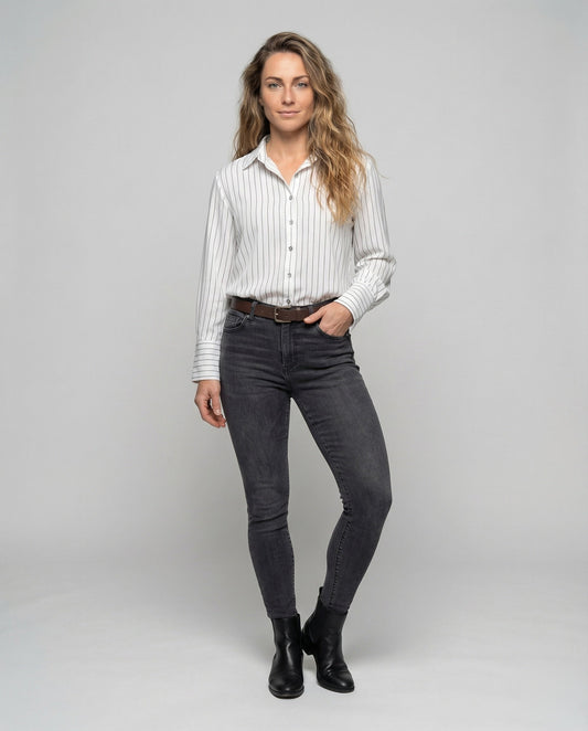 Damen Hemdbluse Ballonärmel Elegantes Design - Eveloria