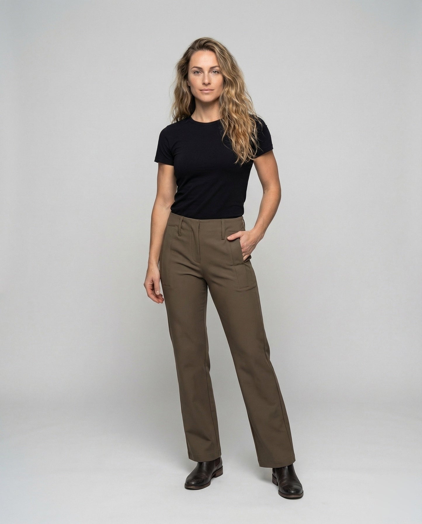Damen Hochbundhose Tailored Flare - Eveloria