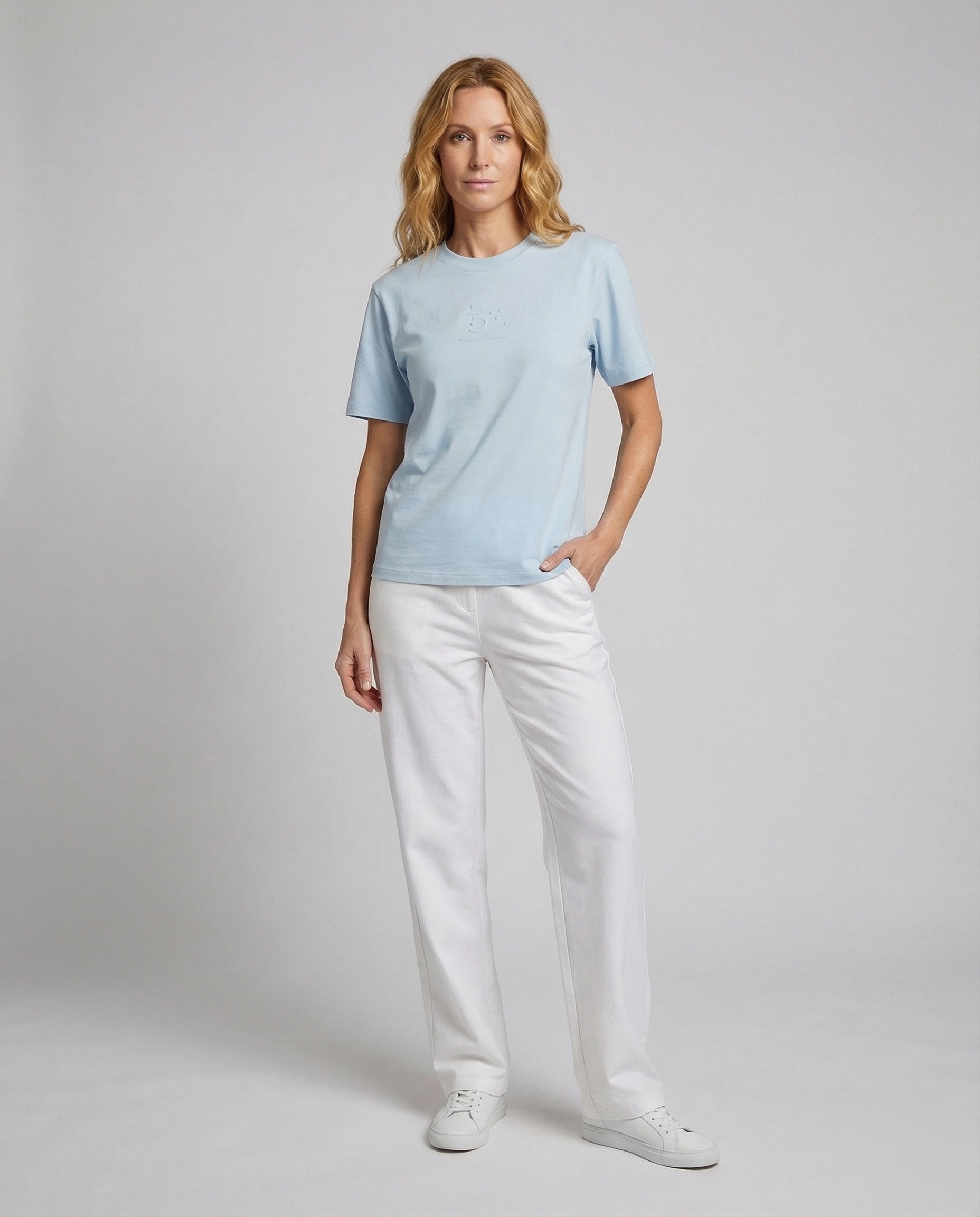 Damen Chinohose Weites Bein Hochgeschnitten - Eveloria