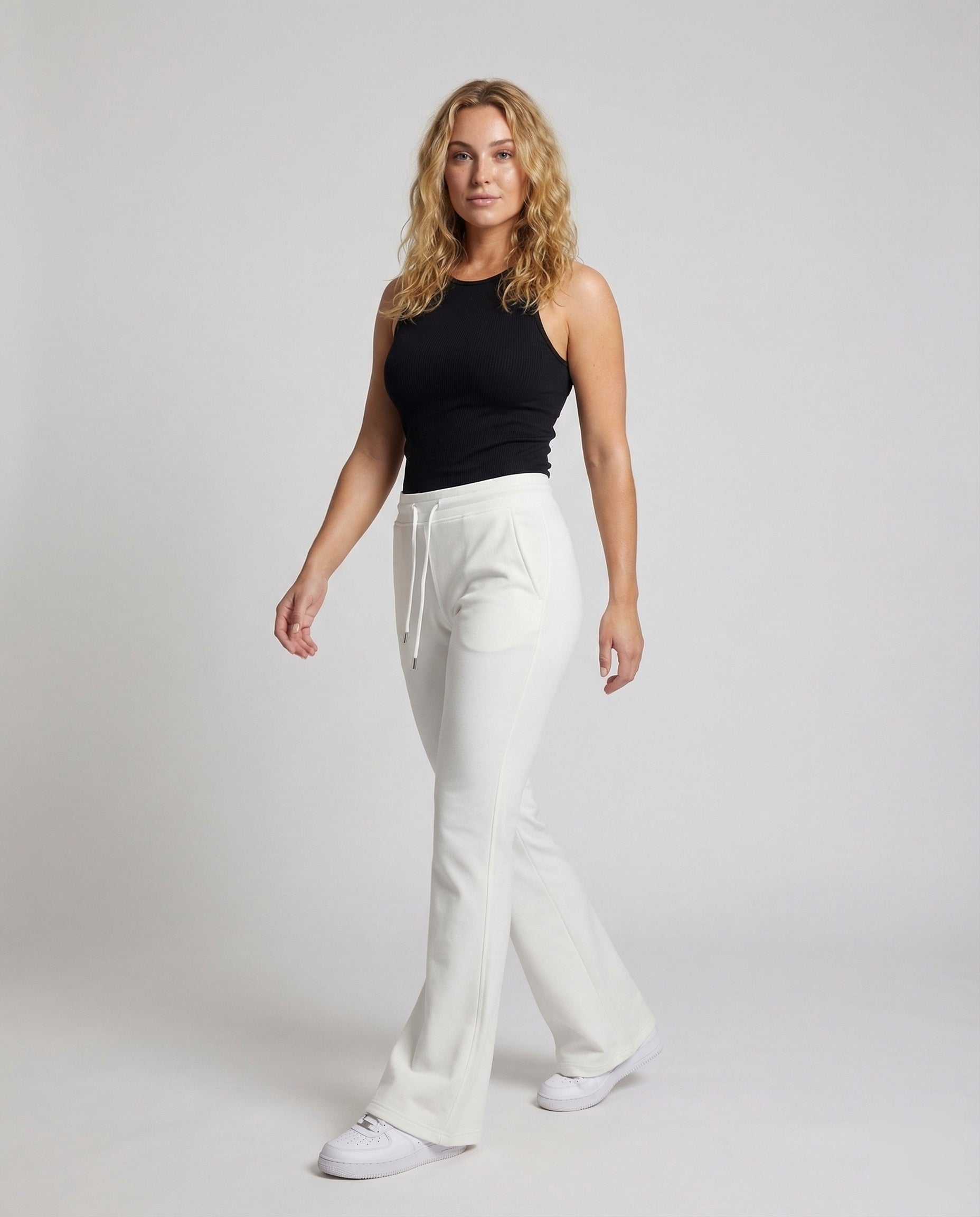 Damen Loungehose Formend Mittelnaht Schwarz - Eveloria
