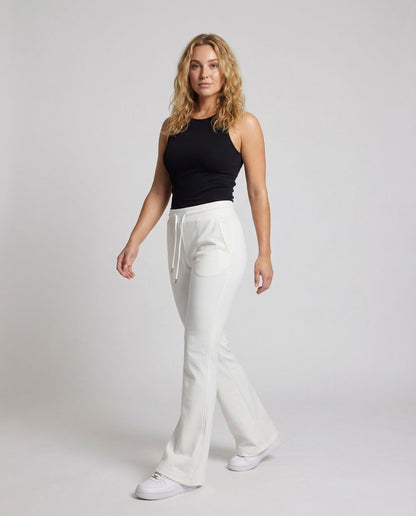 Damen Loungehose Formend Mittelnaht Schwarz - Eveloria