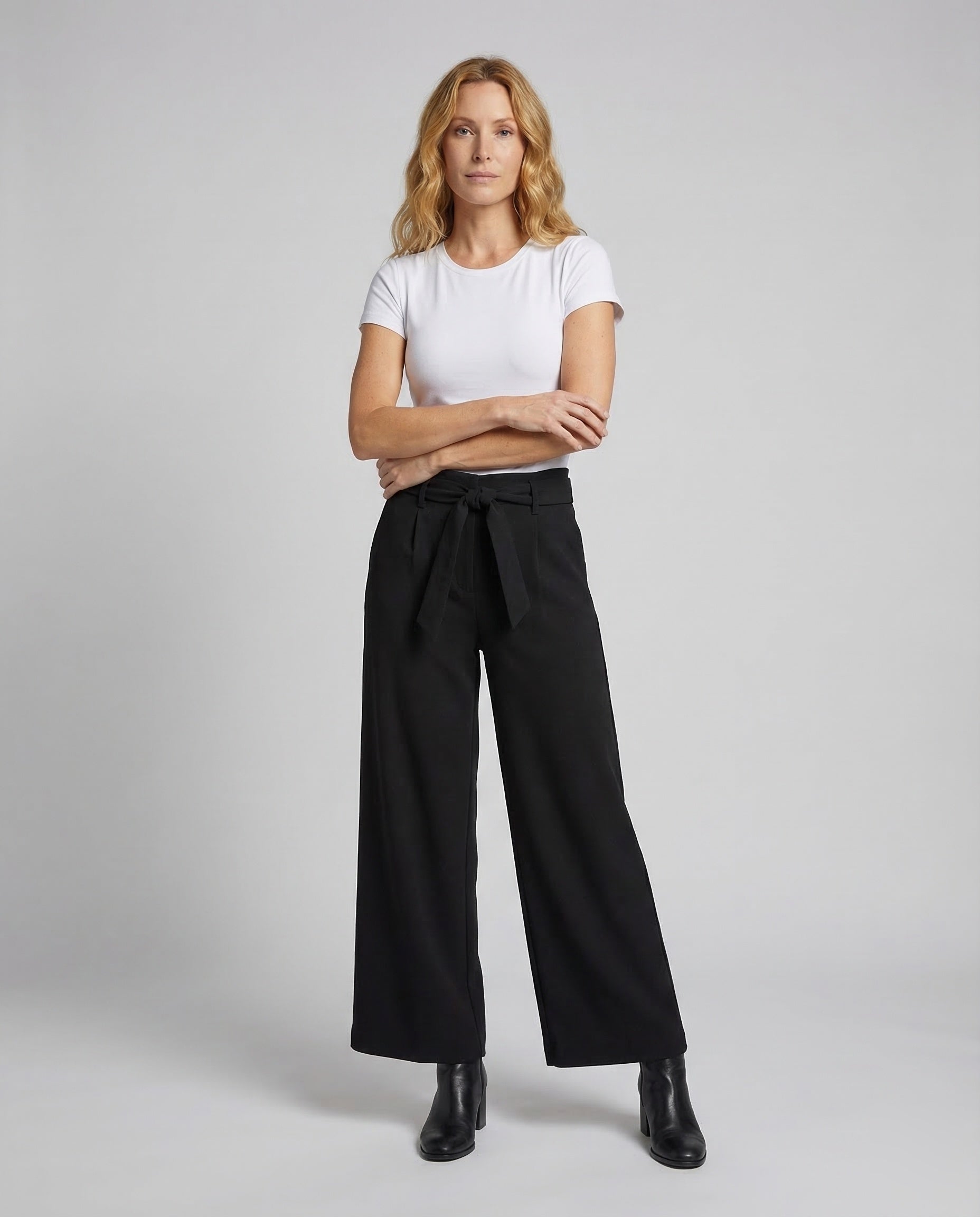 Damen Taillen-Culotte Bindegürtel Weites Bein - Eveloria