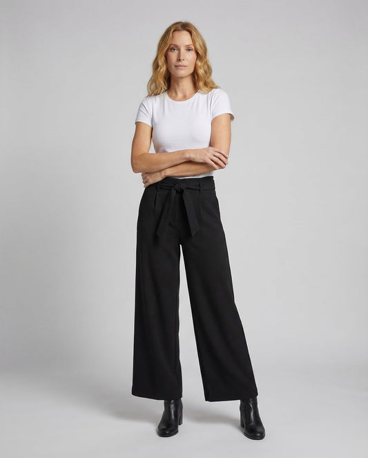 Damen Taillen-Culotte Bindegürtel Weites Bein - Eveloria