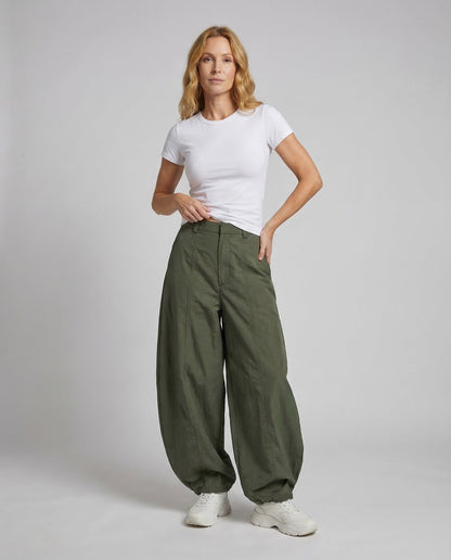 Damen Palazzohose Volumen Tiefe Bundfalten - Eveloria