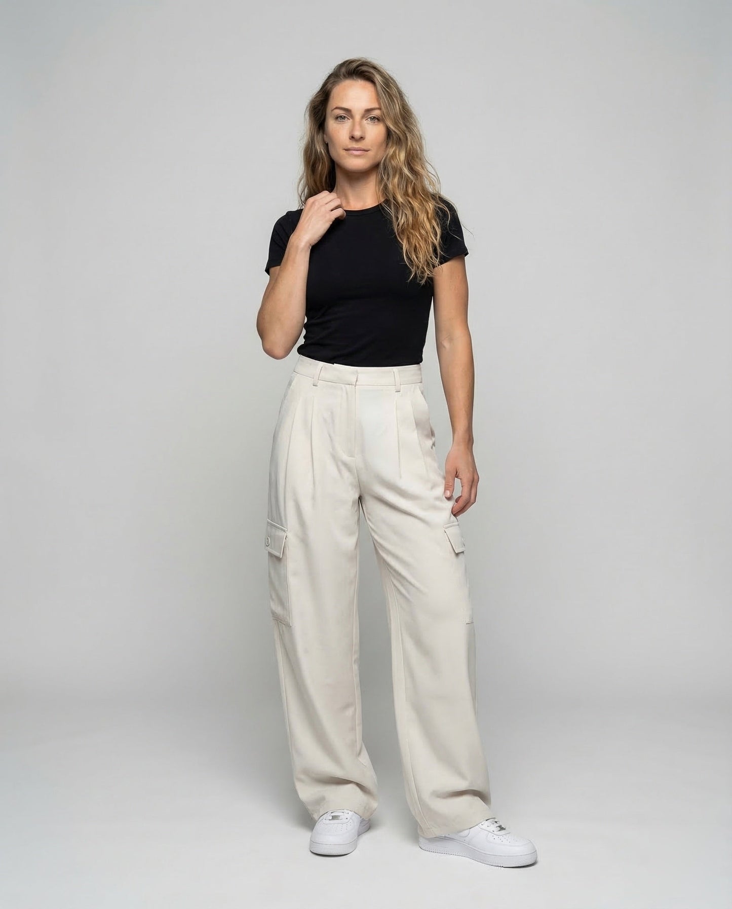 Damen Palazzo-Hose Markante Vorderfalten - Eveloria