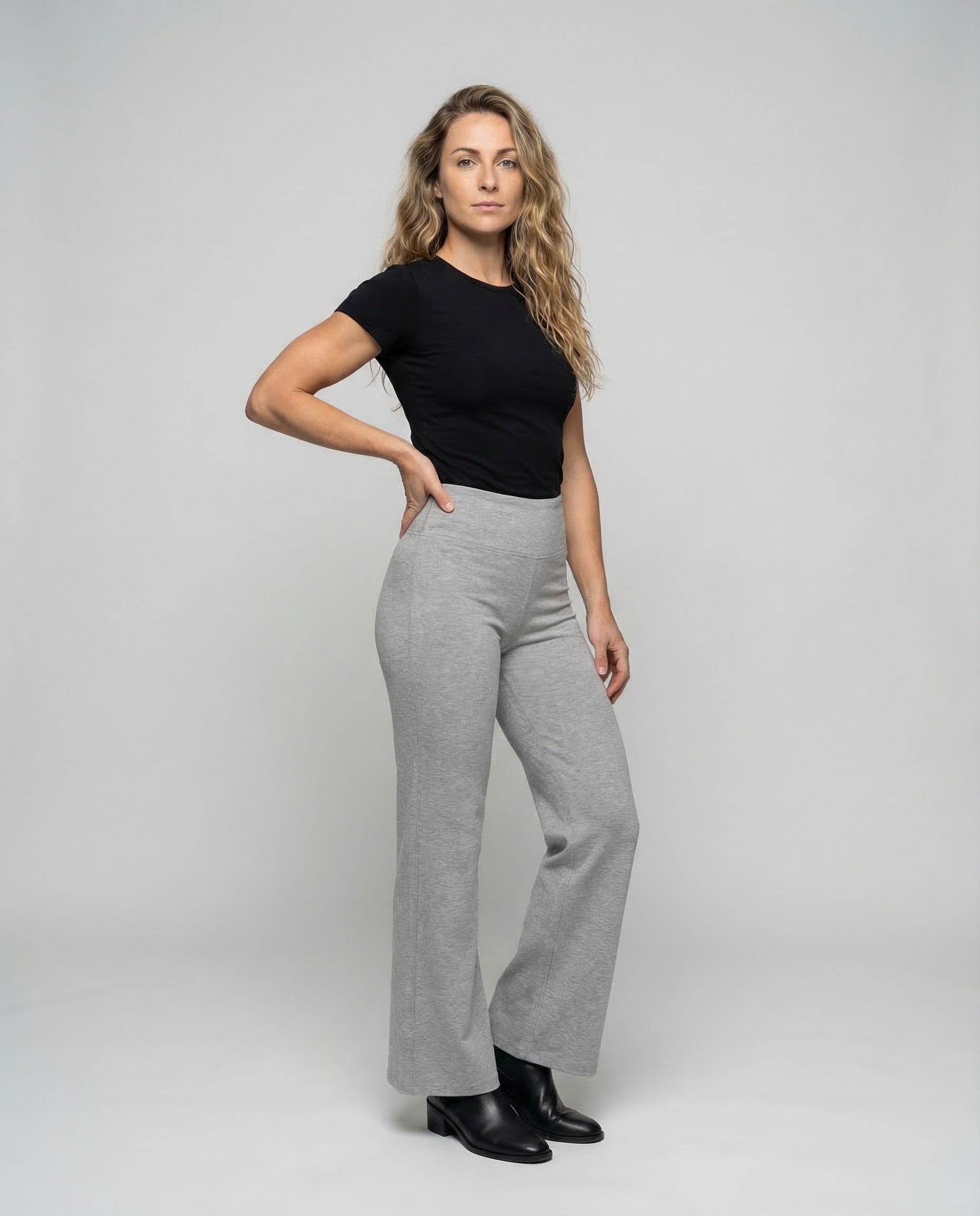 Damen Loungehose Weich Komfortbund Schwarz - Eveloria