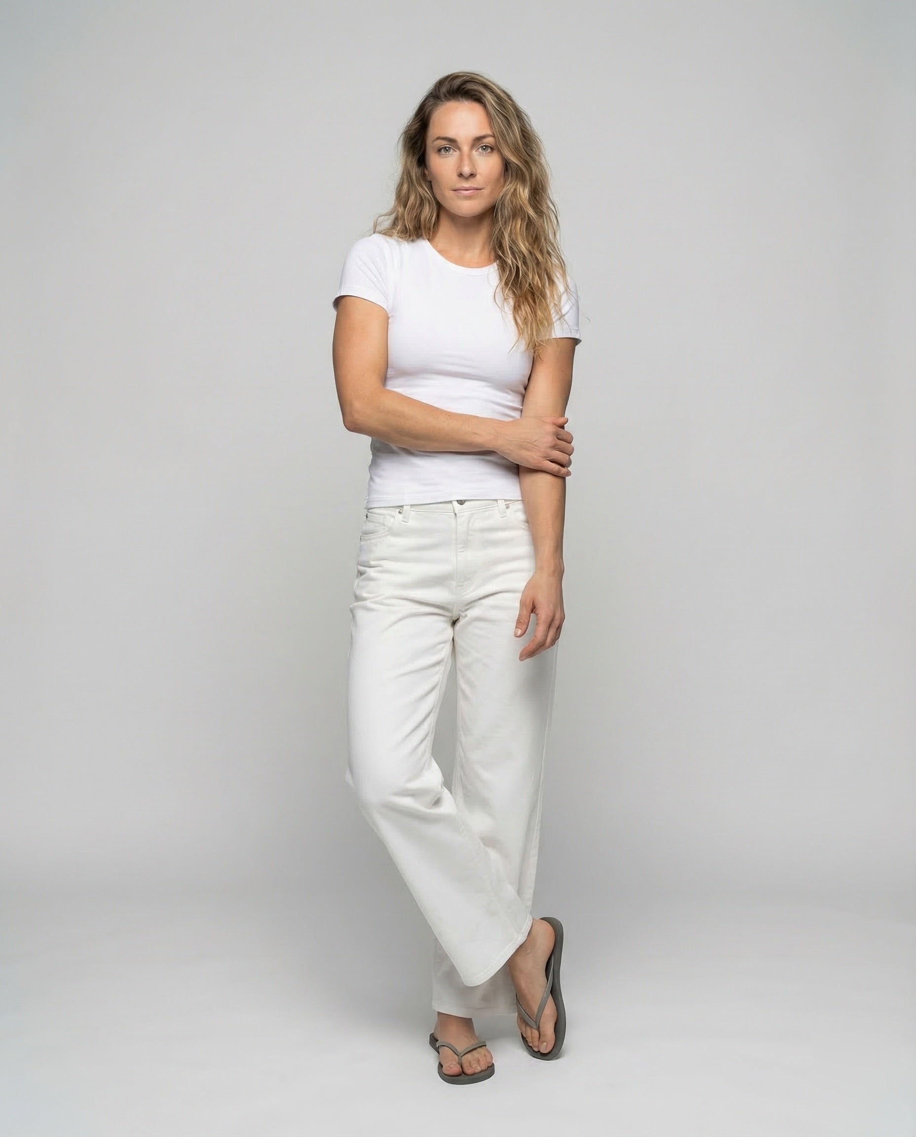 Damen Chinohose Weitbeinig Puristisch Schwarz - Eveloria
