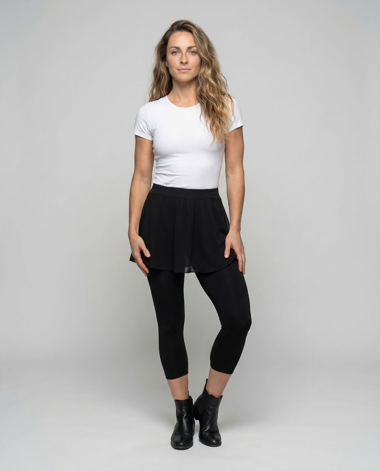 Damen Leggings mit angenähtem Schößchenrock - Eveloria