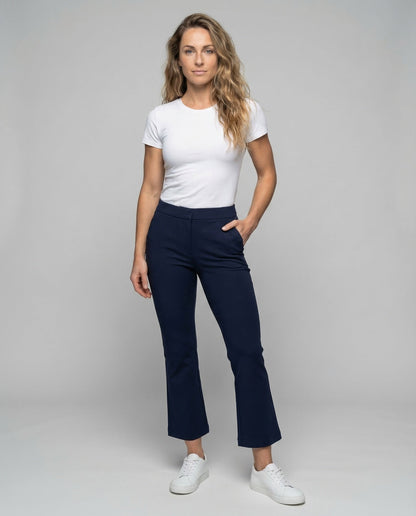 Damen Slim-Anklehose Stretchjersey - Eveloria