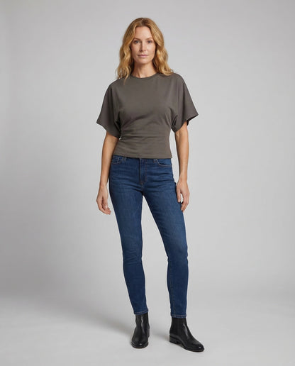 Damen Oversize Batwing Ärmel Taillierter Bund - Eveloria