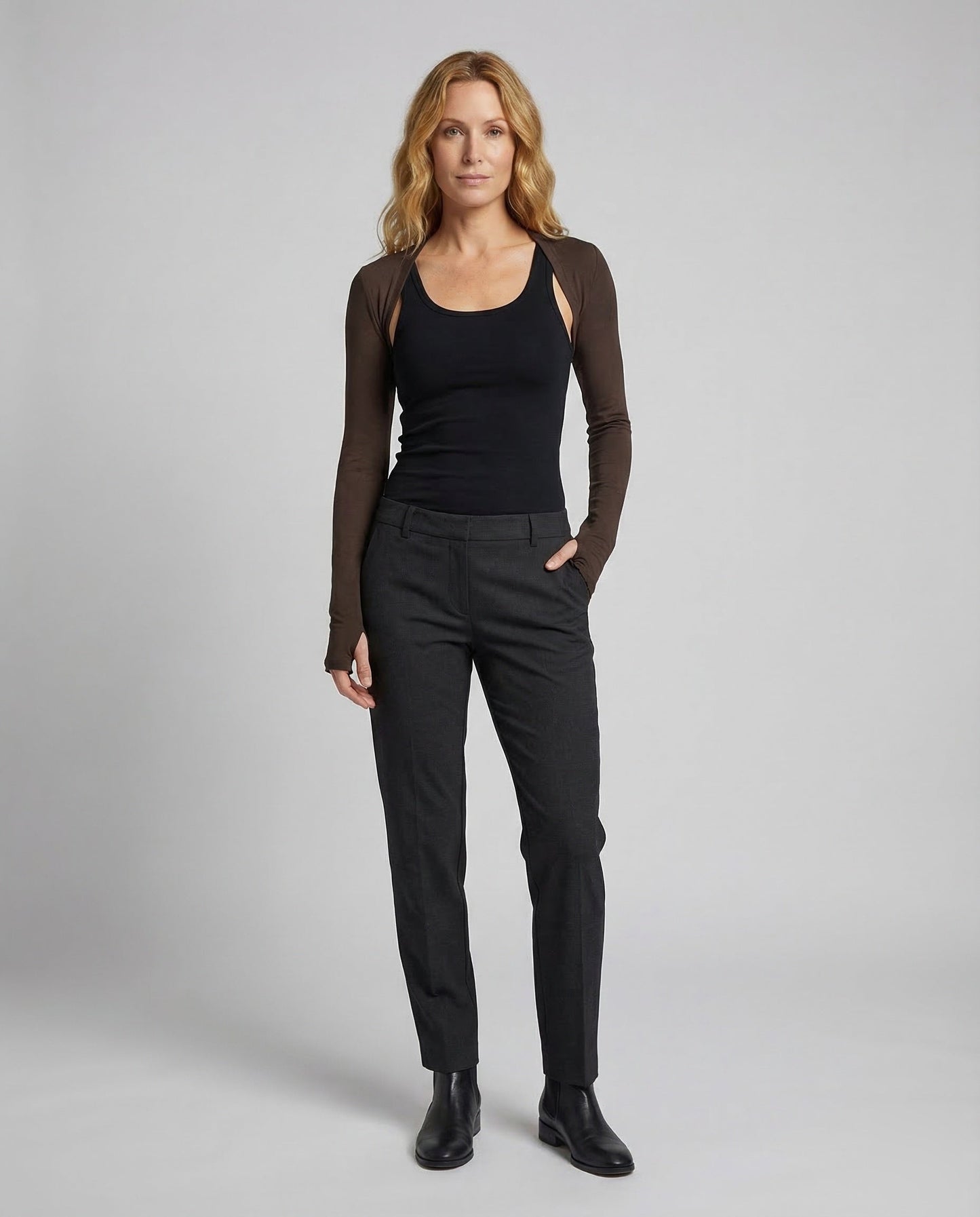 Damen Kurzbolero Stretchjersey Raglanärmel - Eveloria