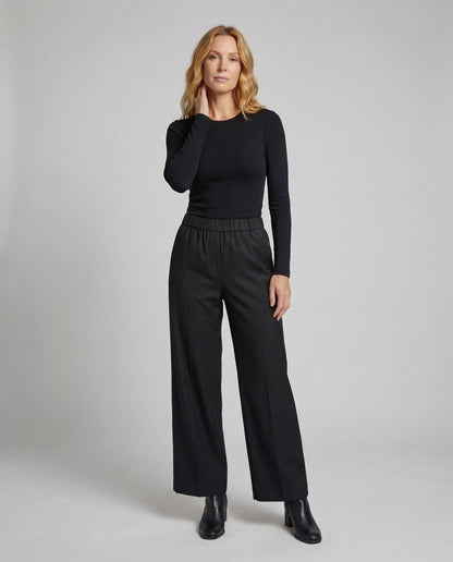 Damen Schlupfhose mit Paspeltaschen und Elastikbund - Eveloria