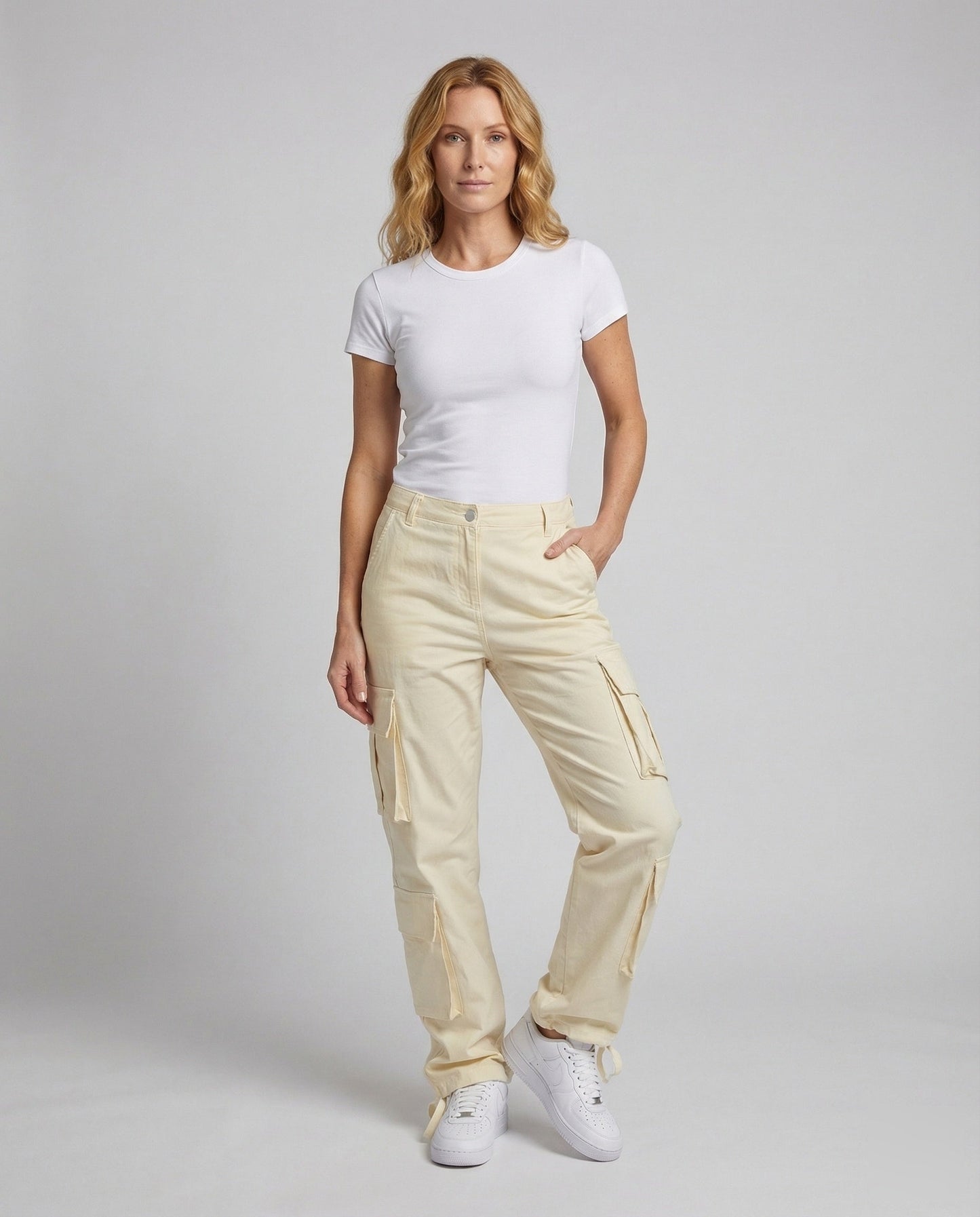 Damen Cargohose Verstellbarer Saum - Eveloria