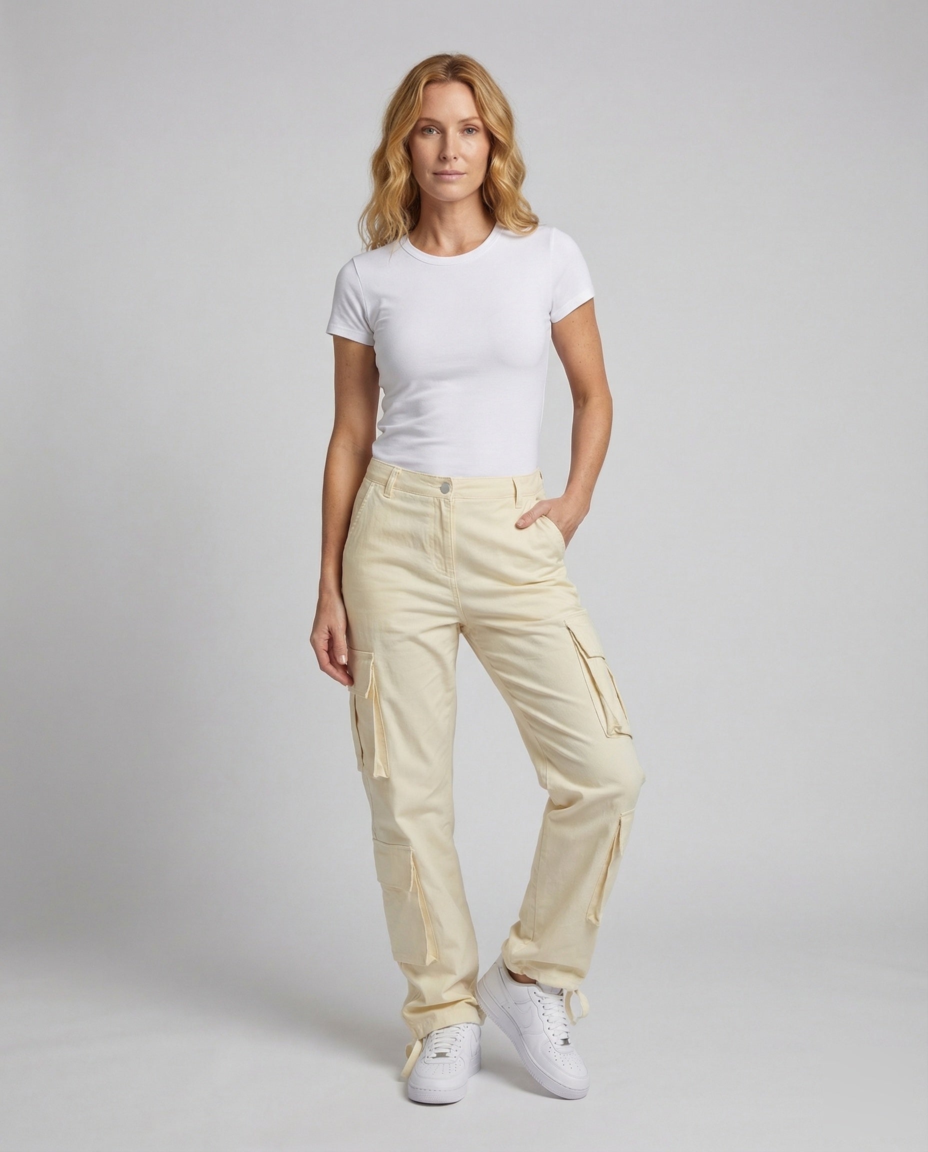 Damen Cargohose Verstellbarer Saum - Eveloria